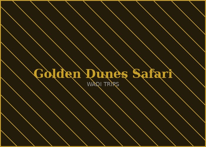 Golden Dunes Sunset Safari