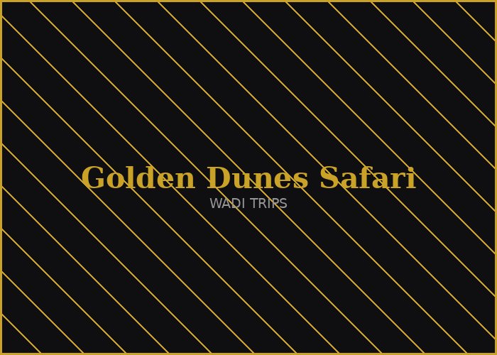 Golden Dunes Sunset Safari