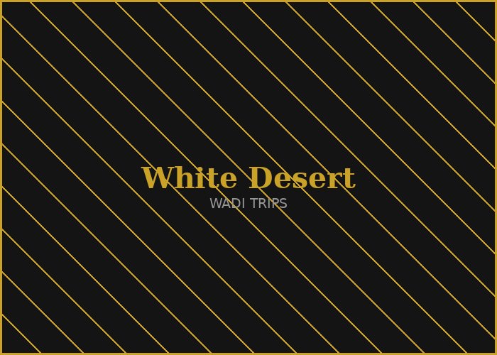 White Desert Overnight Camping